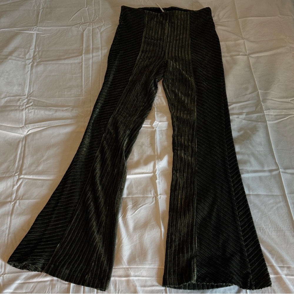 Penny Pull-On Velvet Flared Pants